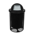 COATEDOUTDOORFURNITURE RDT-TXTBLK Heavy Duty 32 Gallon Round Trash Receptacle, Liner Included