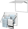 2 Pcs Wall Mount Clothes Drying Rack 26 X 31.5 Laundry Room Organizer Laundry Drying Rack Foldable