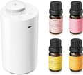 Airversa Waterless Essential Oil Diffuser Starter Kit with 4 x 10mL Fragrance Scent Oil, Battery
