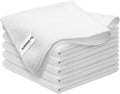 White Microfiber Cleaning Cloth 6Pack Cleaning Rags Absorbant Lint Free Cloth for House, Kitchen