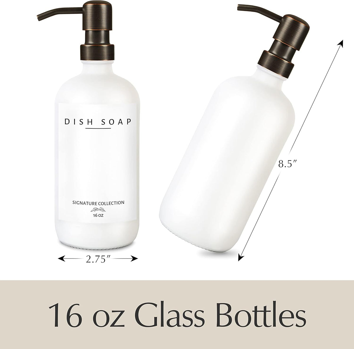 Emerson Soap Dispenser, Dish Soap Dispenser for Kitchen, Soap Dispenser Bathroom Set - Hand Soap