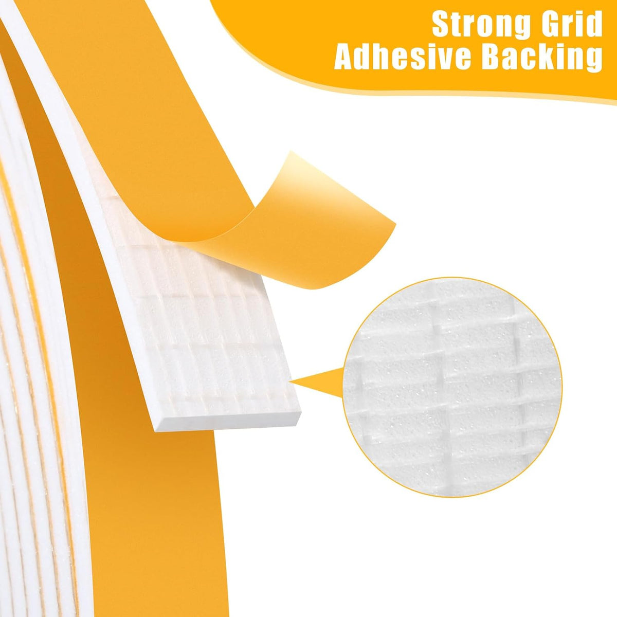 32Feet Weather Stripping Seal (1 Inch X 1/16 Inch) for Door Window, High Density Foam Tape