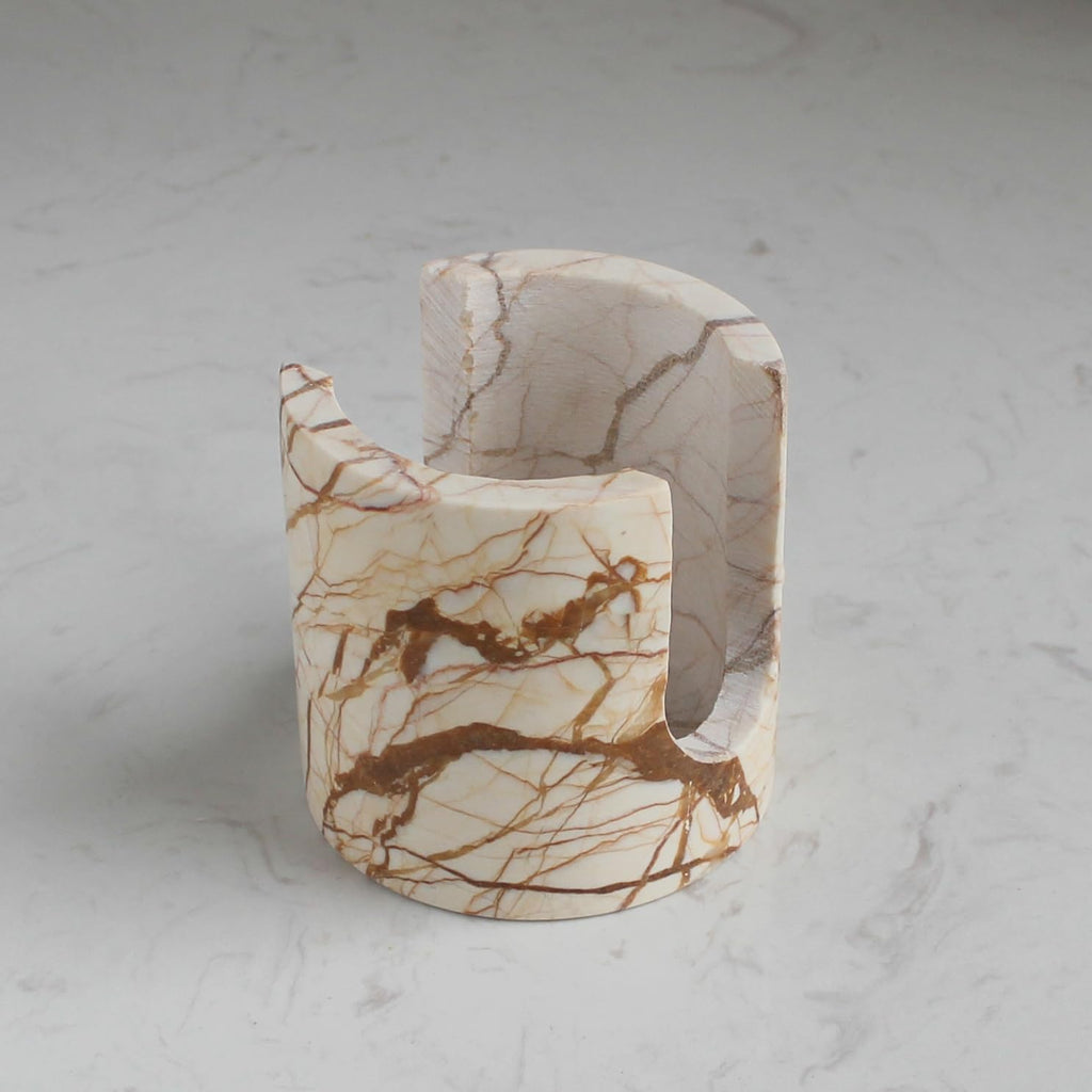 Natural Pink Marble Sponge Holder for Kitchen Counter, Drying Rack, Sponge Caddy for Sink Organizer