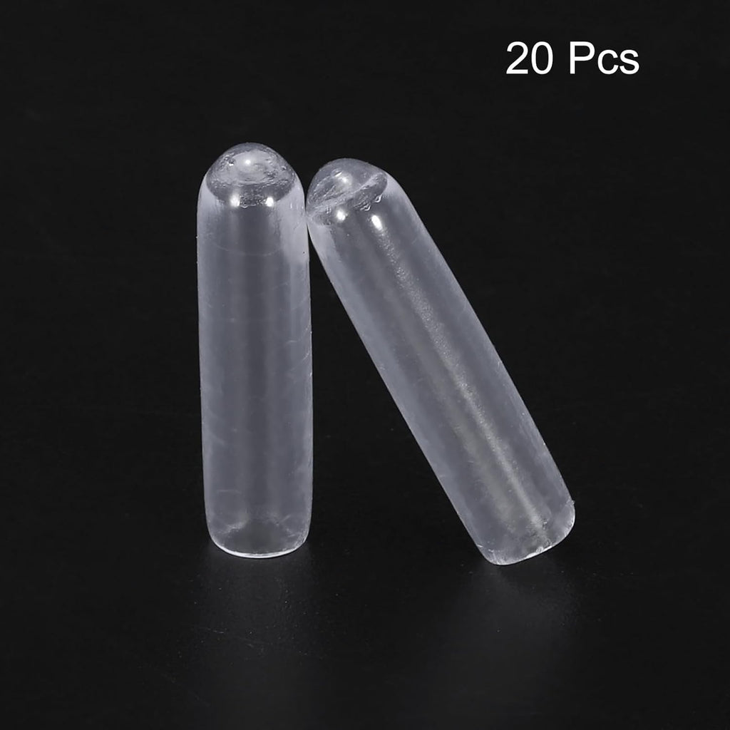 uxcell 20pcs Rubber End Caps 3mm(1/8") ID Vinyl PVC Round Tube Bolt Cap Cover Screw Thread