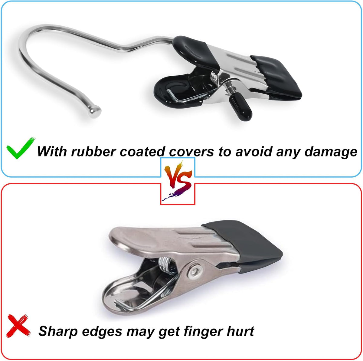 15/30/50Pcs Upgrade Double Head Clamp Dipped Clothespin for Laundry Hooks with Clips, Boot Holder
