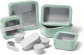 Caraway 14pc Glass Food Storage Container Set - Easy to Store, Non Toxic Lunch Box - with Glass