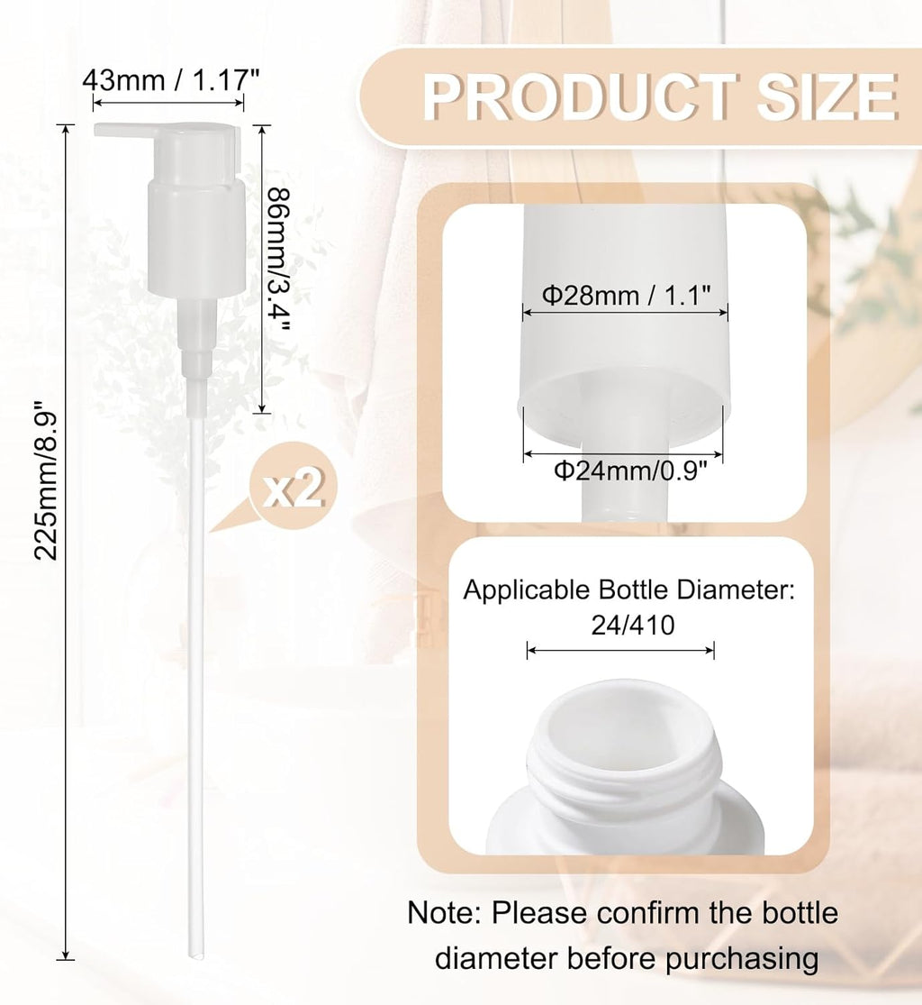 uxcell 2 Pcs Soap Dispenser Pump Heads, Hand Soap Dispensers Top Pumps Replacement Clip-on Pumphead