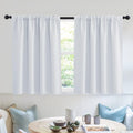RYB HOME White Curtains 36 inches Long Room Darkening Curtains Thermal Insulated Sunlight Block for