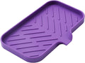 Silicone Bathroom Soap Dishes with Drain Spout-Bathroom and Kitchen Sink Organizer,Sponge