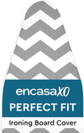 Encasa XO Ironing Board Cover and Pad 49"x18" - Thick 3mm Felt Padding, Drawstring Tightening &