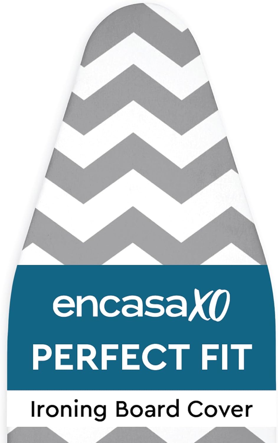 Encasa XO Ironing Board Cover and Pad 49"x18" - Thick 3mm Felt Padding, Drawstring Tightening &
