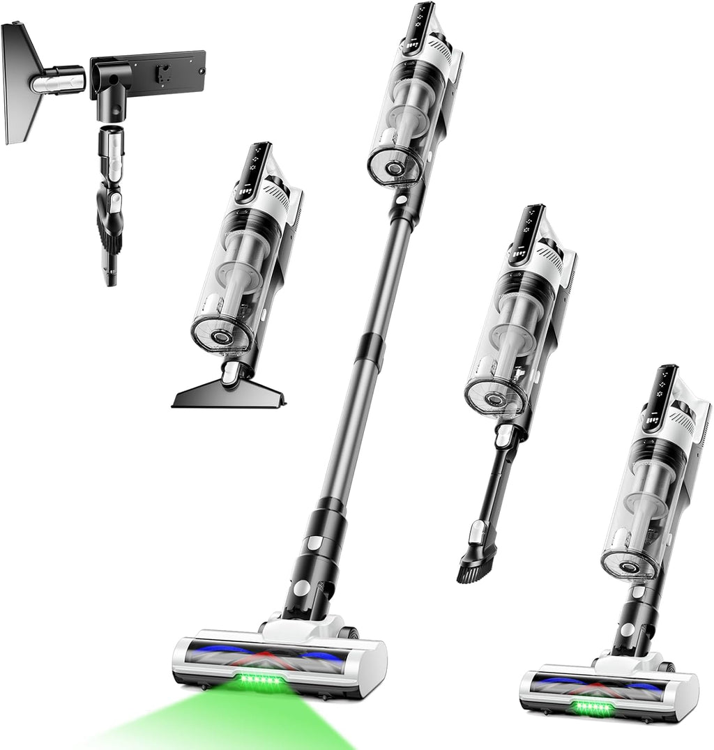 Trucozie Cordless Vacuum Cleaner with Self-Standing, 50 mins Runtime Lightweight Stick Vacuum with