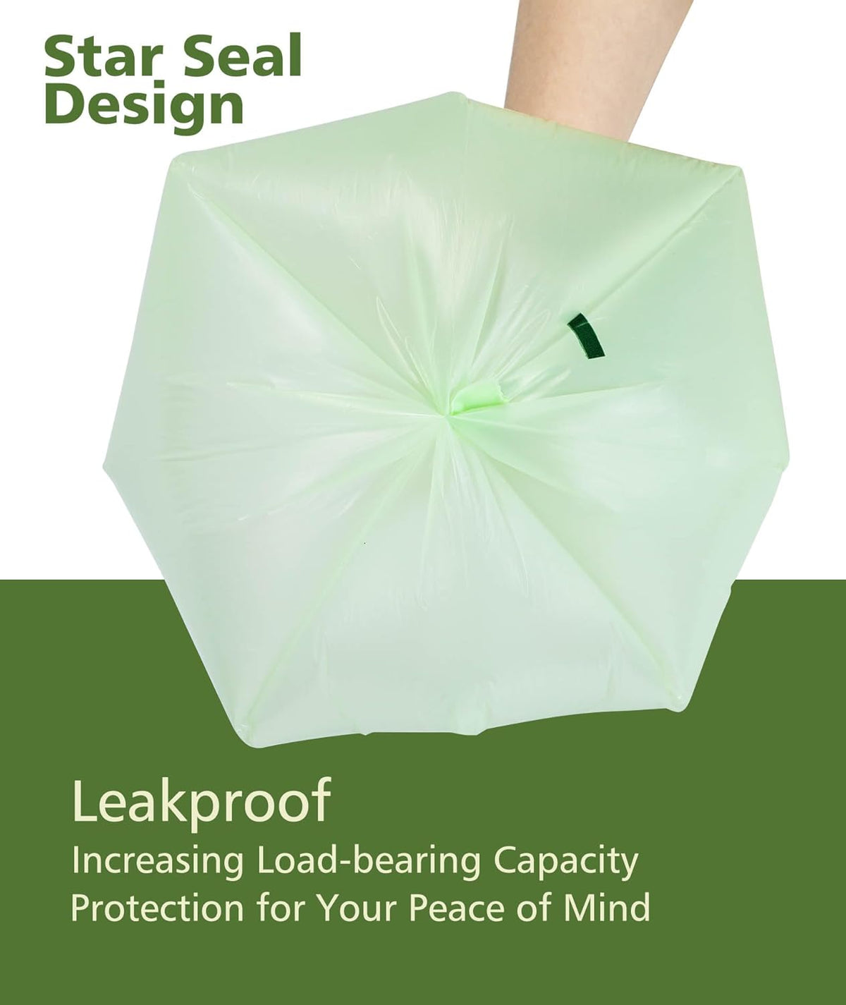 1.6 Gal Small Compost Bags for Countertop Bin with Handle Tie, AYOTEE Composting Bags for Kitchen