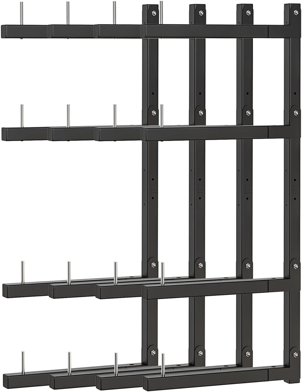 Lumber Storage Rack, Upgrade Cantilever Folding Lumber Rack Wall Mount, Metal 8 Level 32 Inch