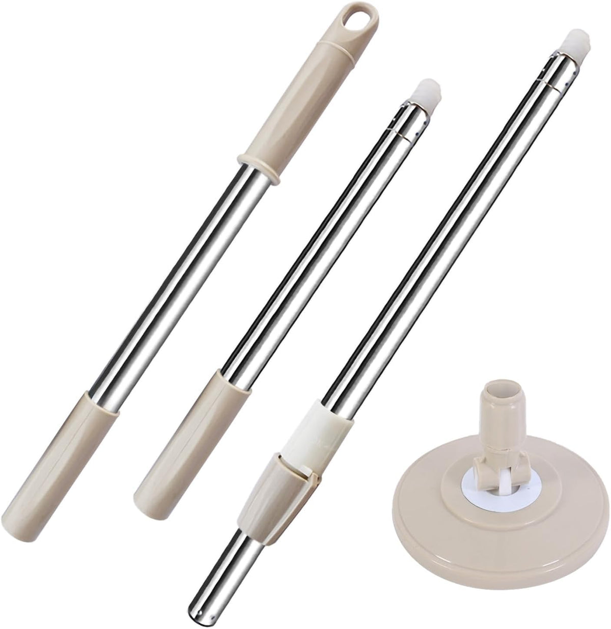 Extended Spin Mop Replacement Mop Handle, Upgraded 60-inch 360 Degrees Rotating Telescopic
