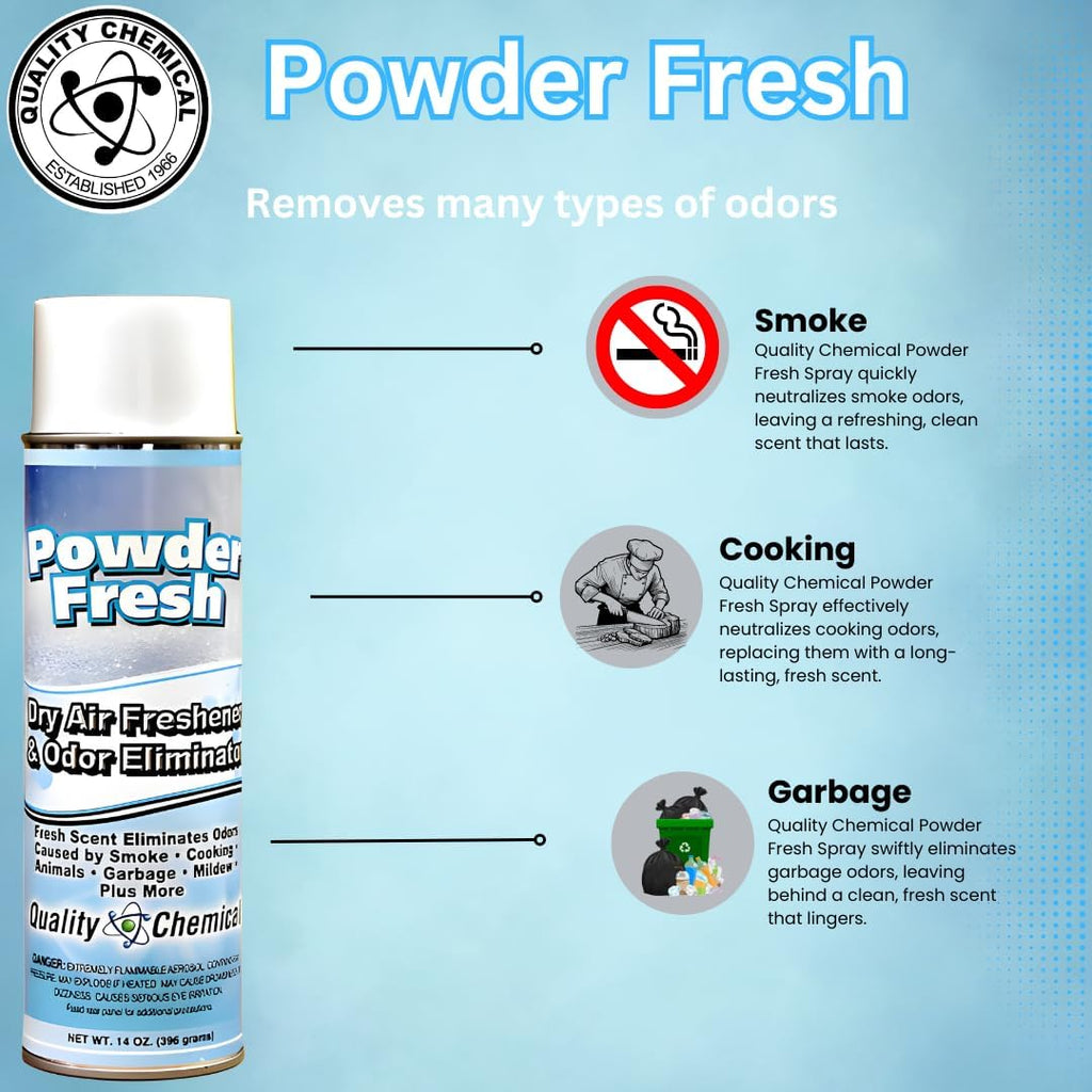 Quality Chemical Powder Fresh - The Most Powerful Dry Air Freshener - Best Room Deodorizer and Air