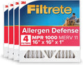Filtrete 16x16x1 AC Furnace Air Filter, MERV 11, MPR 1000, Micro Allergen Defense, 3-Month Pleated