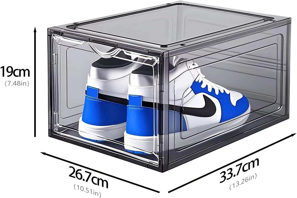 8 Pack Shoes Box Display Case Thicken Shoe Organizer Stackable Boxes for Closet Space-Saving Shoe