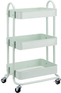 Amazon Basics 3-Tier Metal Rolling Utility or Kitchen Cart - Mint Green