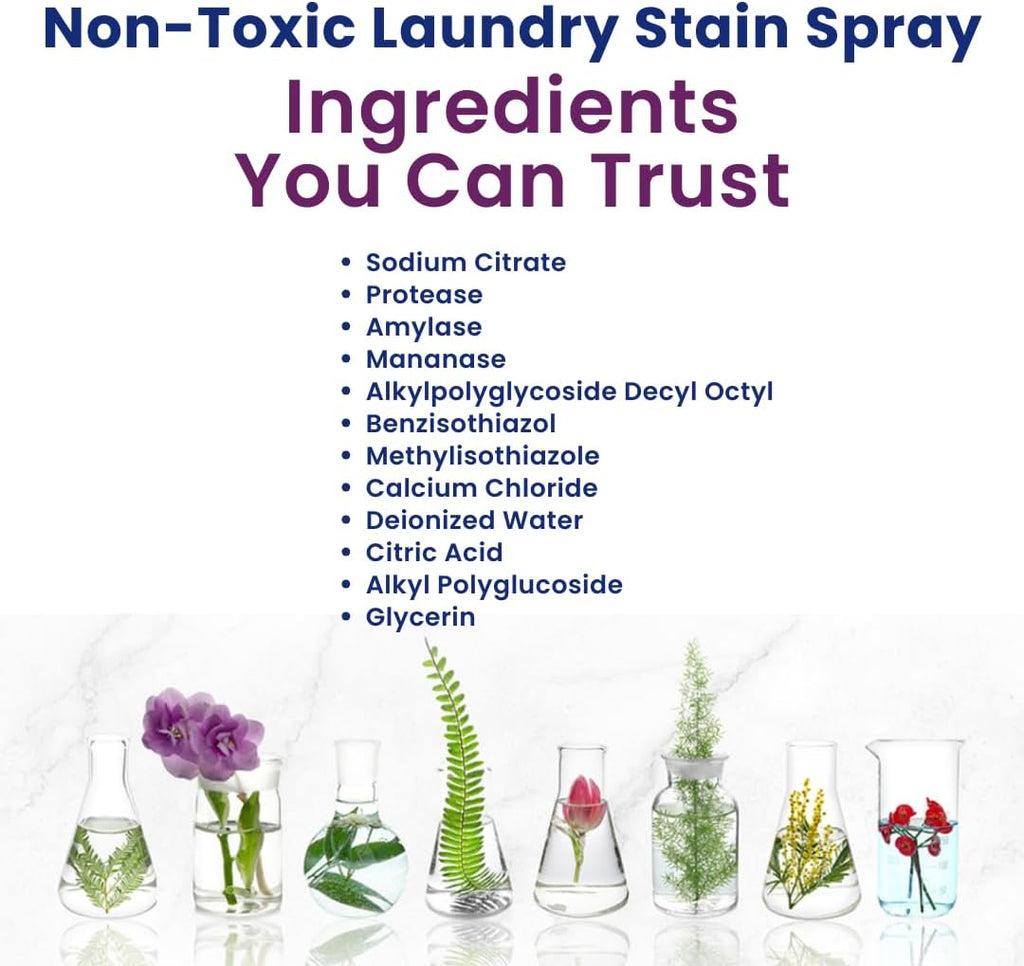 Truly Free Laundry Stain Remover Spray for Clothes - Removes Tough, Dried-In Stains on Whites &