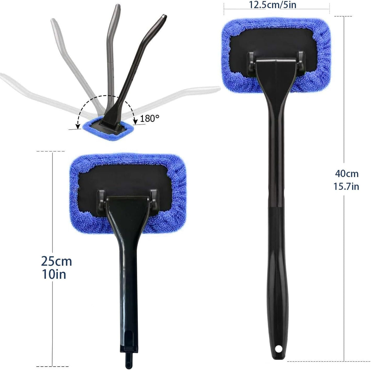 Windshield Cleaning Tool Windshield Cleaning Wand Auto Window Cleaner,5 Pieces Reusable Cloth Pads