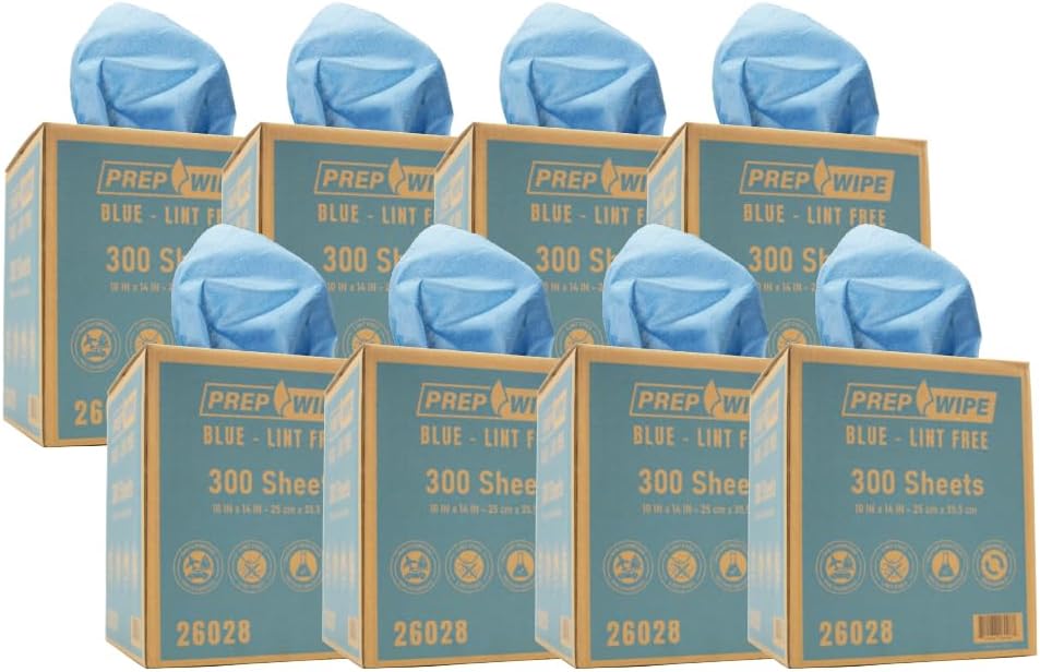 PrepWipe Heavy Duty Cleaning Towels, Lint Free Industrial Paper Towels, Disposable Pack of 300