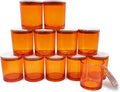 14 OZ Thick Candle Jars for Making Candles 12 Pcs, 3 Wick Empty Jars with Wood Lids for Candle
