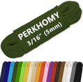PerkHomy Cotton Rope 3/16" (5mm) 100 ft Multi Purpose Utility Diamond Braided Cord, Natural Cotton