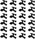 24 Pack Hinge Pin Black Door Stopper, Adjustable Heavy Duty Hinge Pin Door Stop with Black Rubber