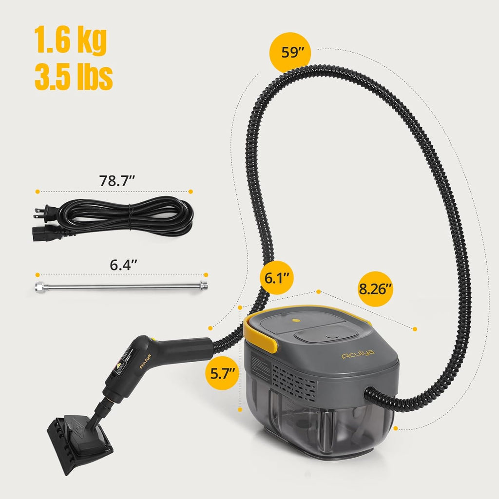 1.69 Quarts Handheld Steam Cleaner for Home Cleaning Portable Steam Cleaner for Car, Carpet