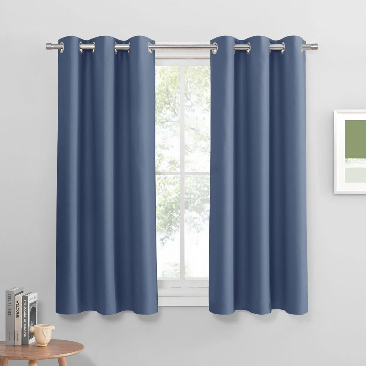 PONY DANCE Room Darkening Curtains - Grommet Top Light Block Drapery Window Shade Privacy Protect