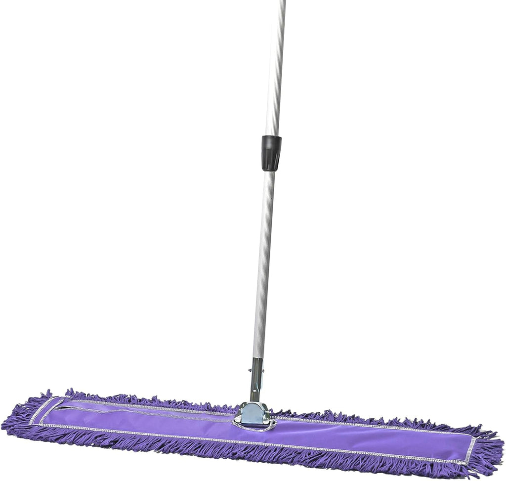 36 Inch Purple Commercial Dust Mop & Floor Sweeper with Extendable Handle – Mop for Hardwood, Tile