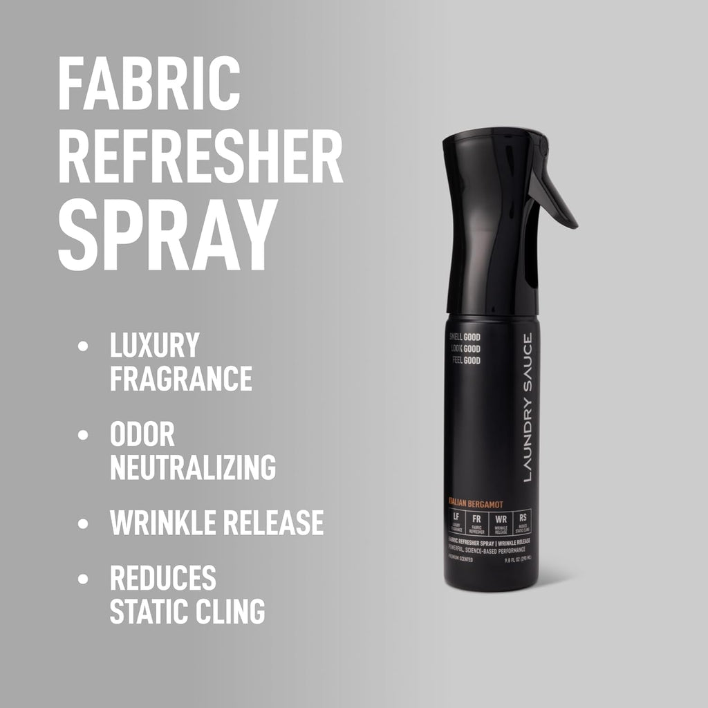 Laundry Sauce Fabric Refresher Spray Italian Bergamot, Odor-Fighting Fabric Refresher, Fragrance