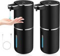 2 Pack Automatic Soap Dispenser,Automatic Liquid Soap Dispenser Touchless,12.8oz/380ml USB