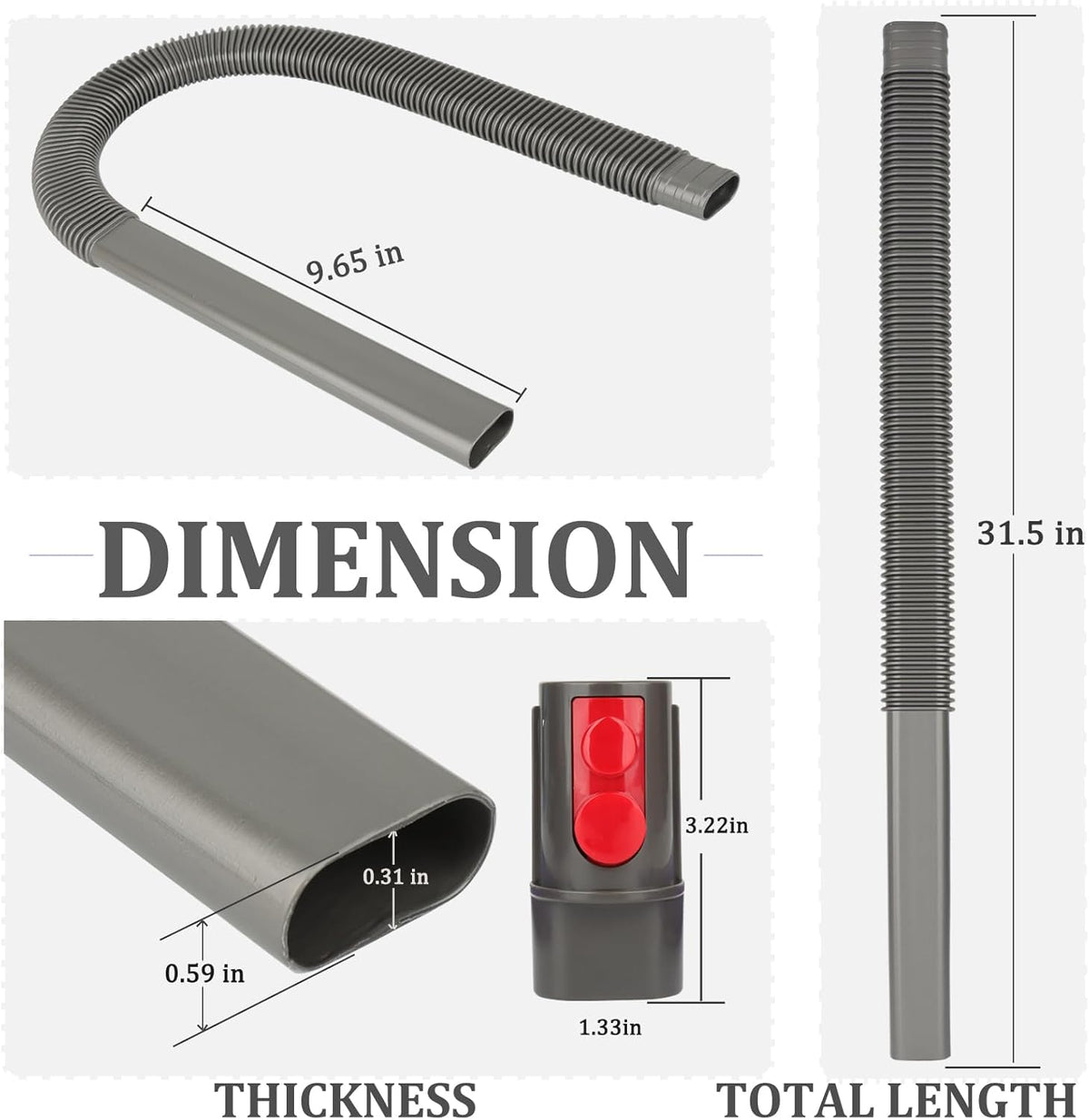 Dryer Vent Cleaner Hose Vacuum Attachments for Dyson Gen5 V15 V12 V11 V10 V8 V7 Detect Absolute