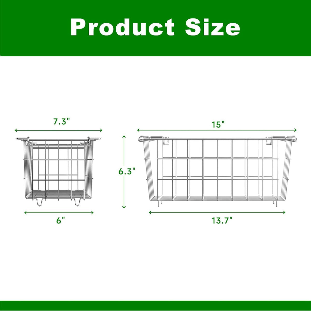 4Pack Stackable Chest Freezer Bins - Deep Freezer Organizer for 7 Cu.FT Frozen Food