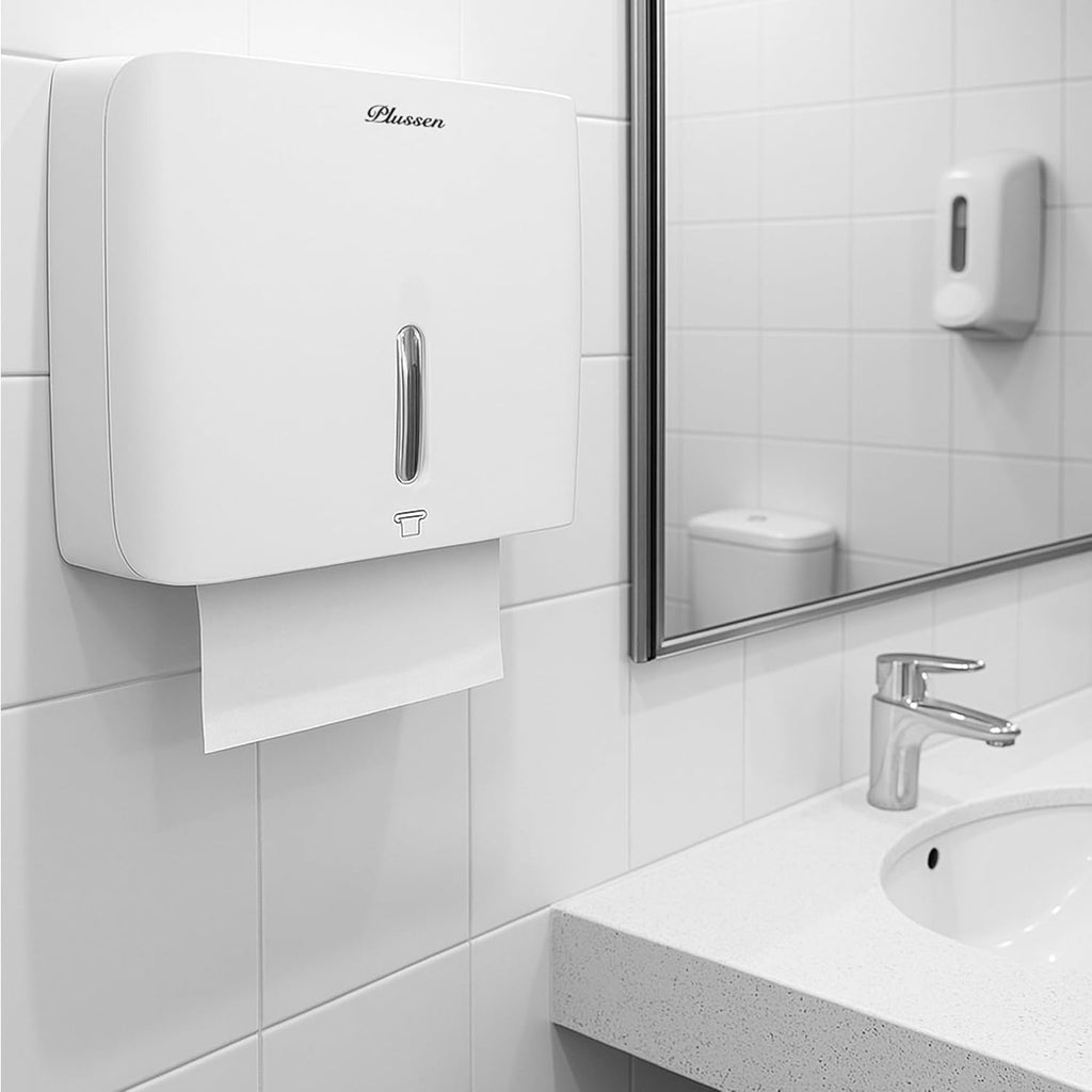 Commercial Paper Towel Dispenser Wall Mount with Key Pack of 2 Plastic 10⅞” Length X 8¼” Height X
