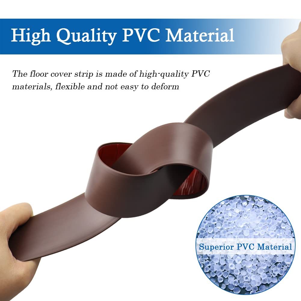 Floor Transition Strip Self Adhesive Floor Cover Strips Laminate 1.57" Wide Vinyl Flat Divider
