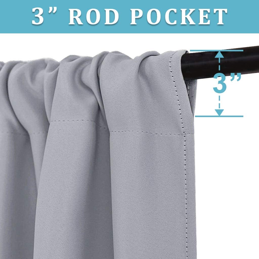 RYB HOME Blackout Curtains for Kitchen, Over Sink Privacy Curtains Window Decor, Thermal Insulating