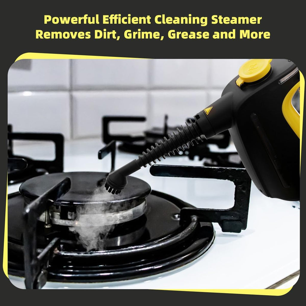 Handheld Steam Cleaner 1350W High Power with 9 Piece with Safety Lock Multi-Purpose Steamer for