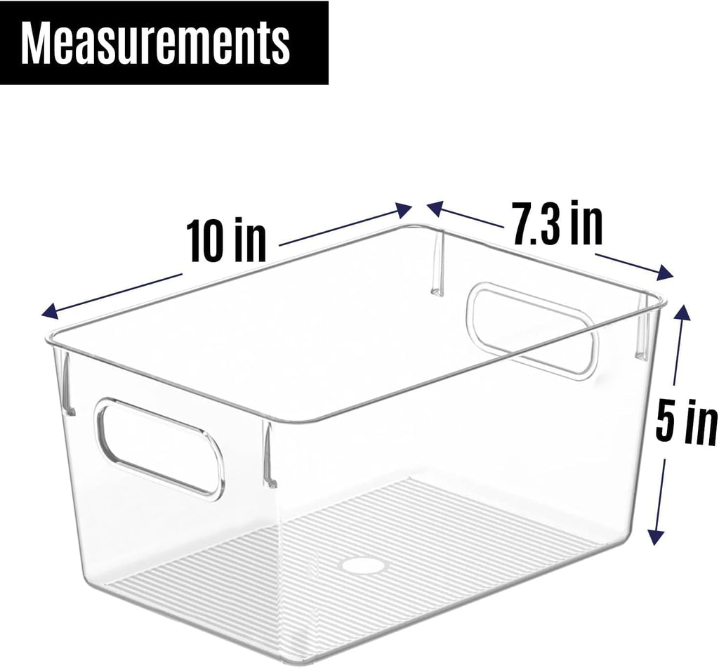Clear Plastic Storage Bins, Pantry Organizers and Storage Containers Fridge Organizer Bins Kitchen