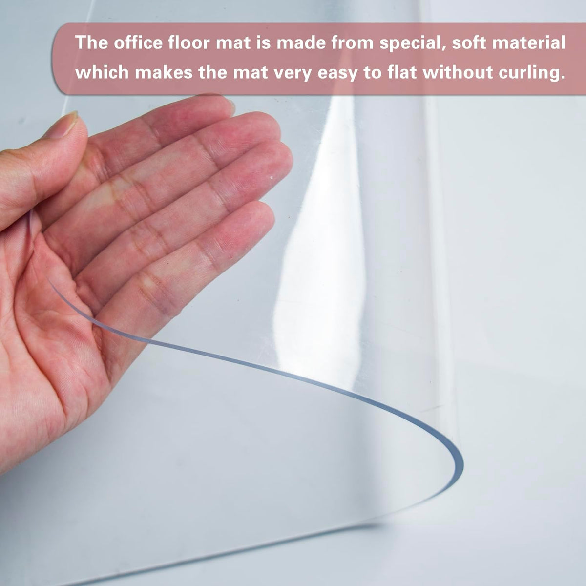 Office Chair Mat for Hardwood Floor, 1/8" Thick 46”x 60” Crystal Clear Hard Floor Chair Mat