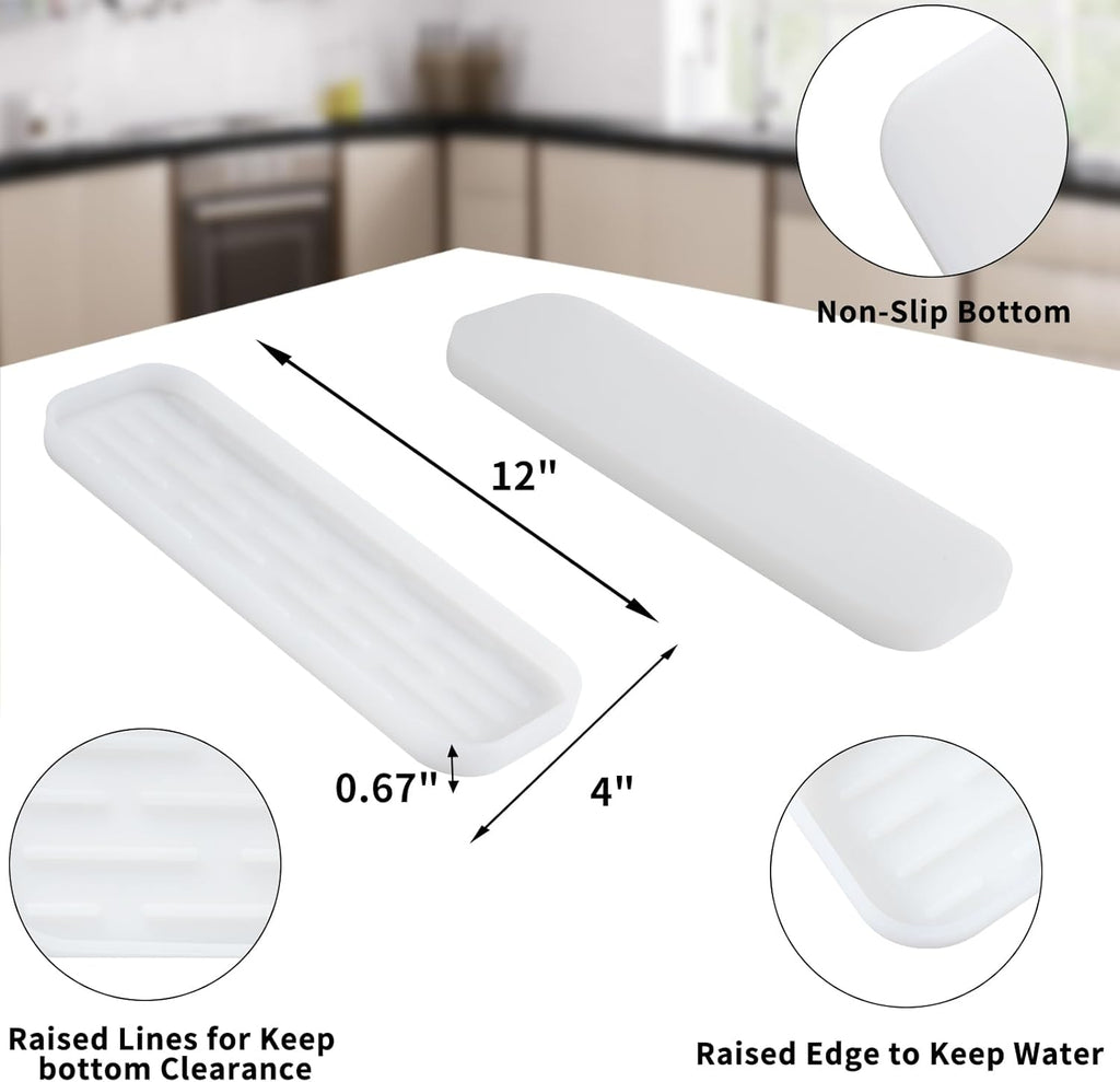 Silicone Kitchen Sink Organizer Tray for Multiple Usage,Easy Clean Sponges Holder for Kitchen