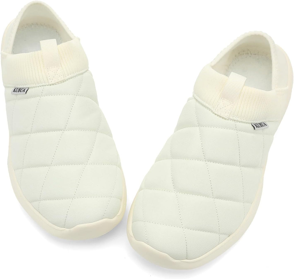 KUBUA Slippers for Men and Womens Indoor House Shoes Plush Slip on Outdoor Garden Loafers