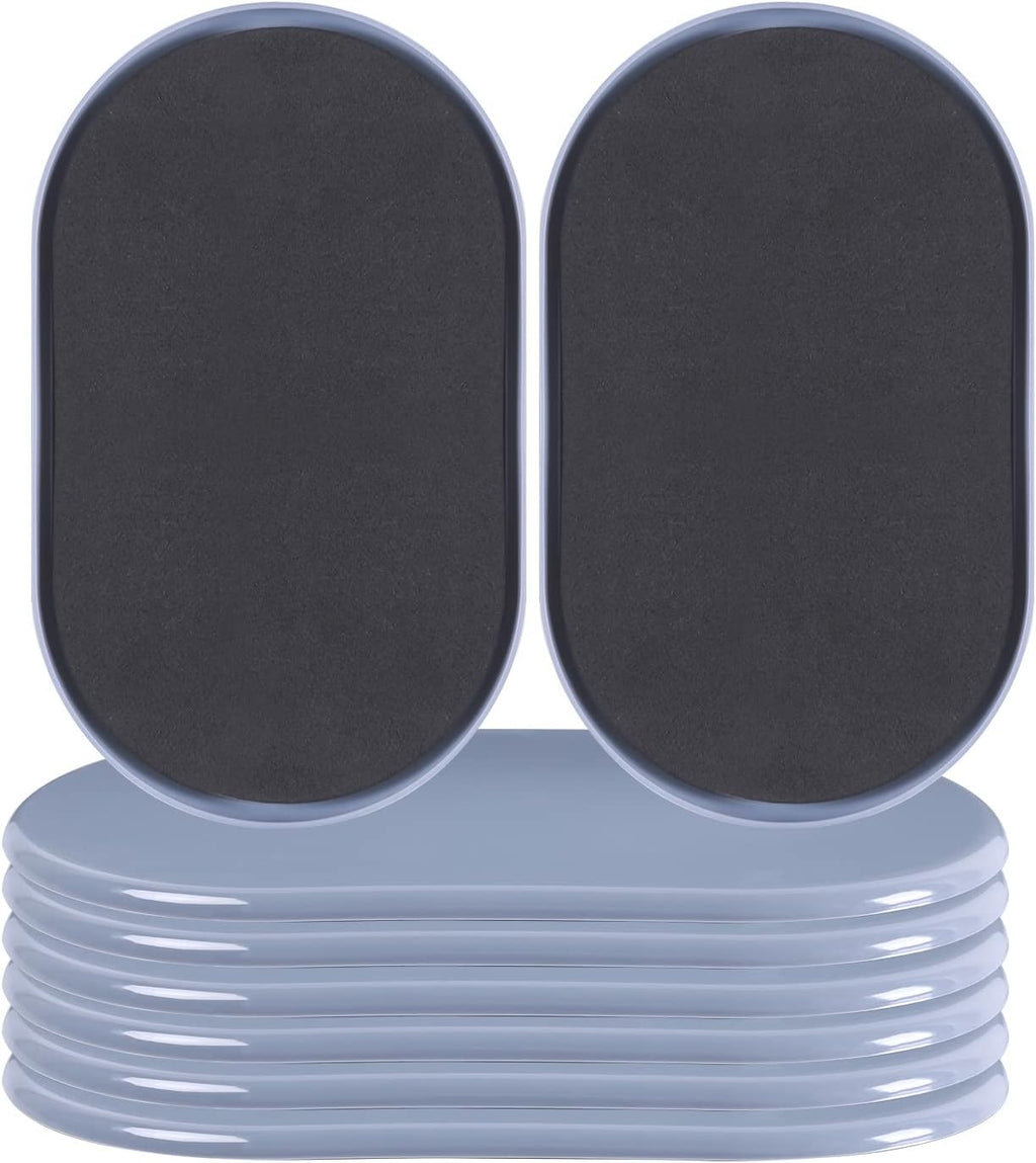Reusable Large Furniture Movers Sliders for Carpet and Hardwood Floors-8 Pack 9-1/2" Oval Moving