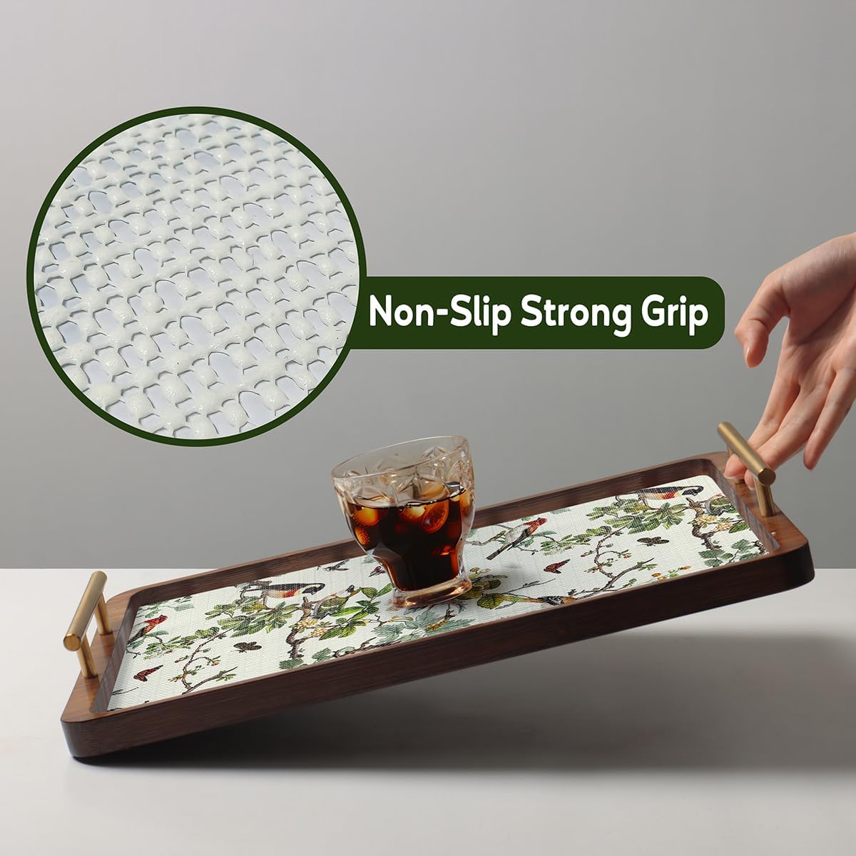 Shelf Liner for Kitchen Cabinets Non-Adhesive,Cabinet Liner for Shelves Non Slip Drawer