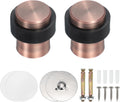 PATIKIL 2Set Round Door Stoppers, 46mm Stainless Steel Door Stop Doorstop Wedge Metal Cylinder Self
