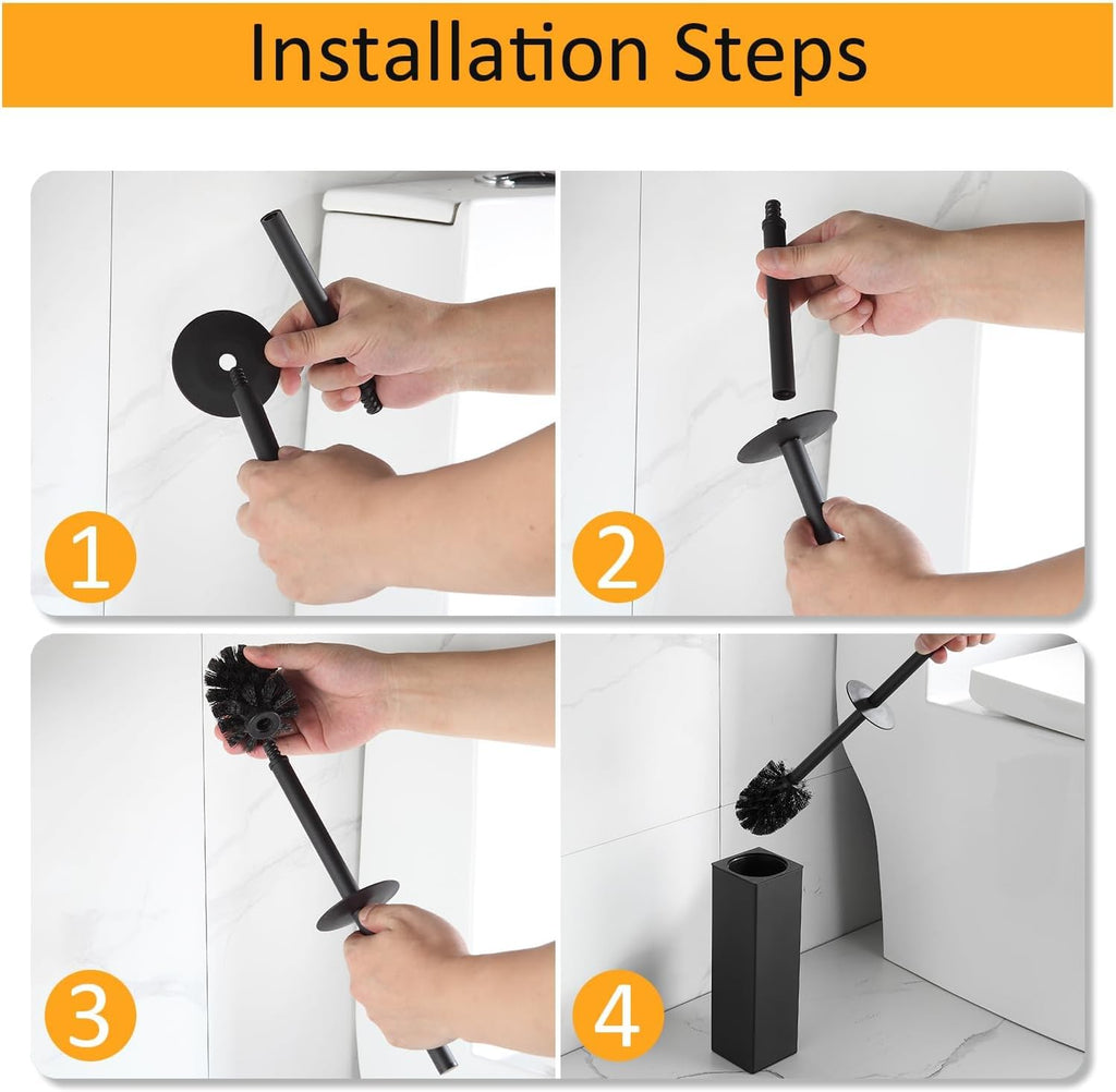 BGL Toilet Brush and Holder Set 2 Packs Aluminium Free Standing, Bathroom Storage and Organization