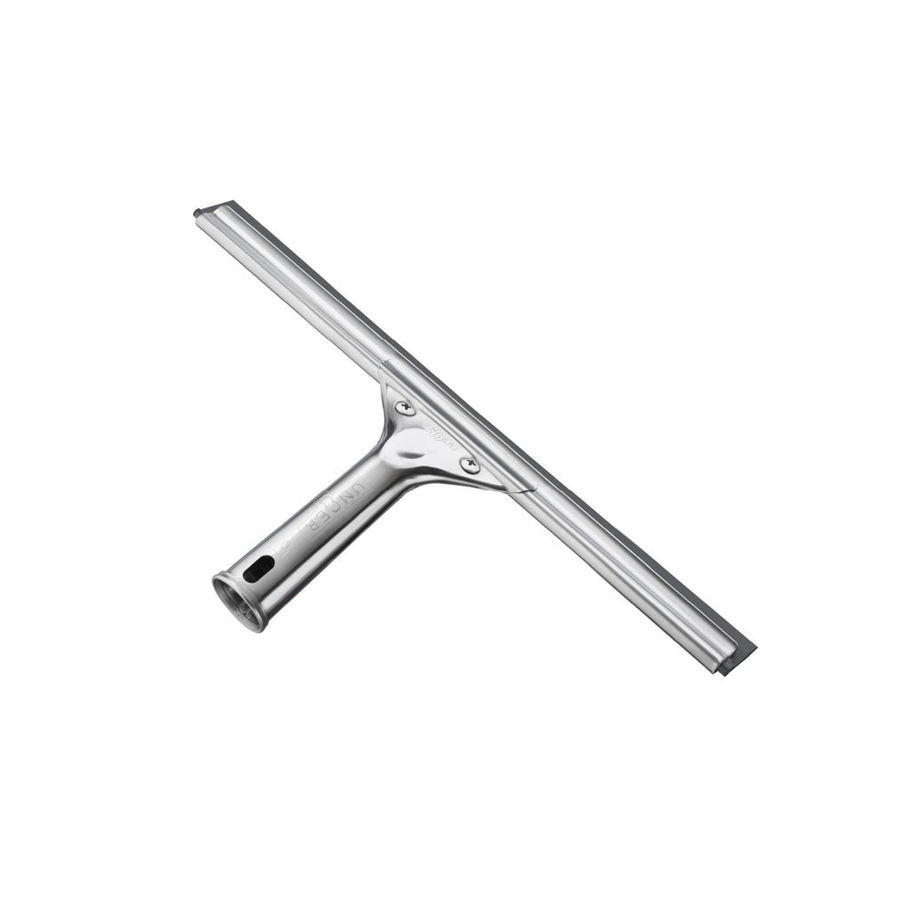 Unger Professional Stainless Steel Heavy-Duty Squeegee, 12", Silver