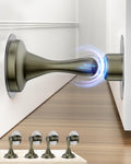Door Stoppers Magnetic Door Catch - 4 Pack Stainless Steel Heavy Duty Door Stops for Bottom of